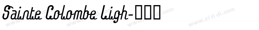 Sainte Colombe Ligh字体转换